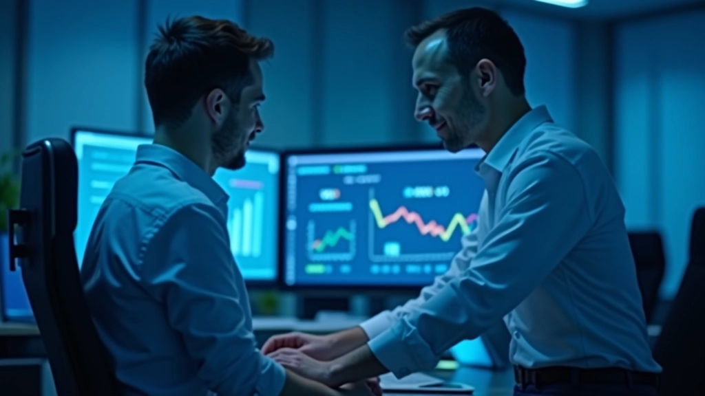 Analityk finansowy pracujący z wykresami i danymi finansowymi na ekranie komputera